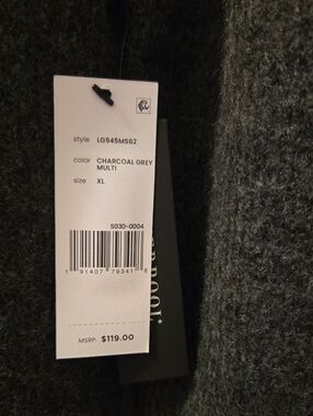 Charcoal Grey Wool Blend Sweater - Size XL